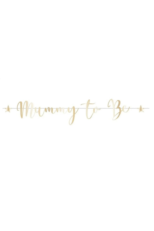 Mummy To Be Gold Letter Banner