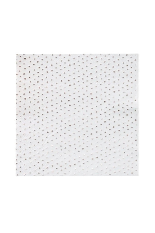 Rose Gold & White Spotted Napkins 16 Pack